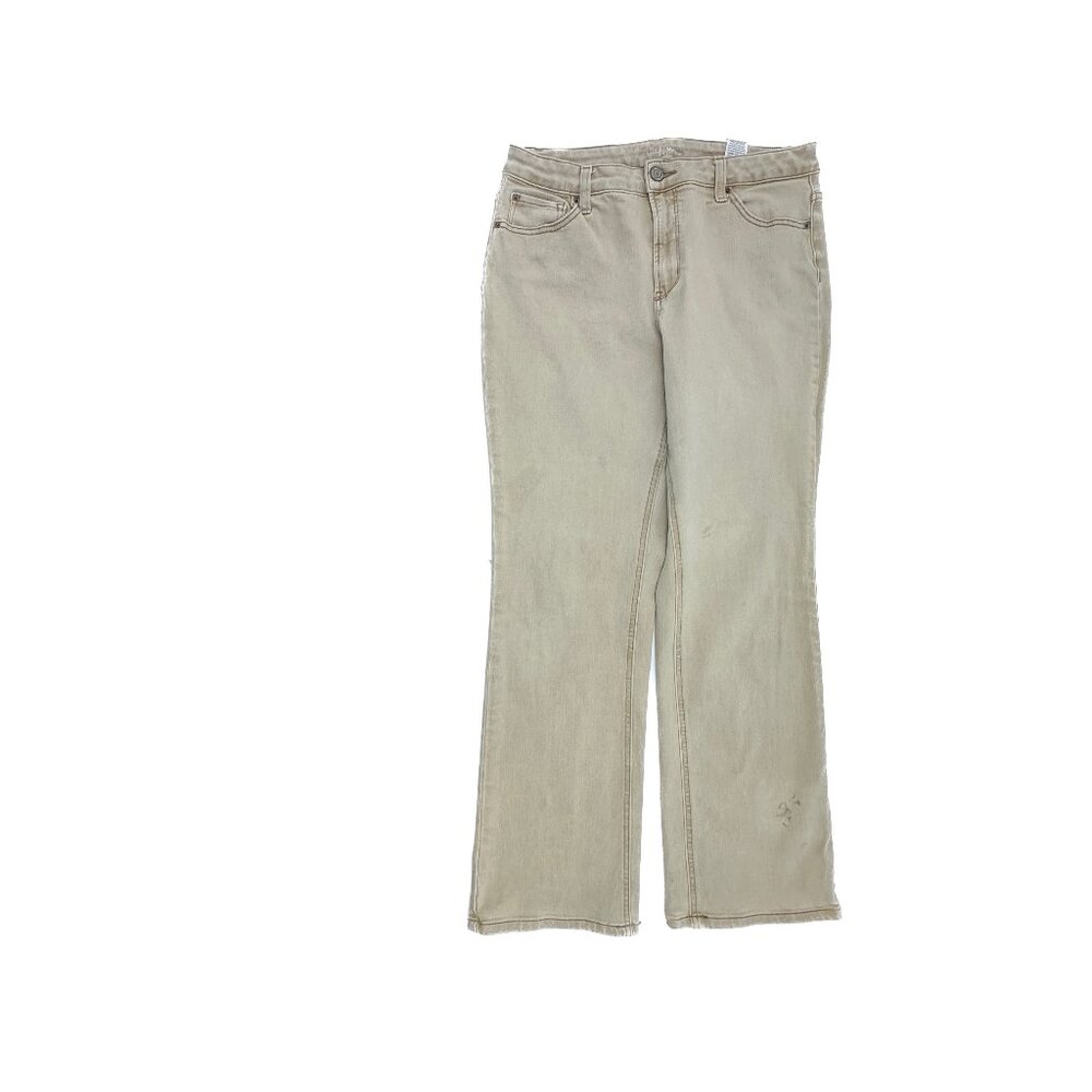 Time and Tru Bootcut Jeans Women 14 Beige High Rise Denim Pants
